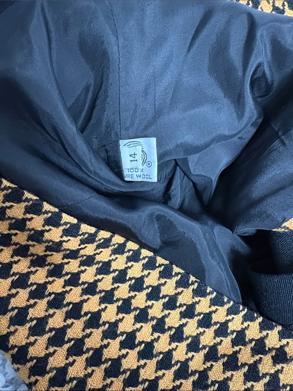 Dior Black & Mustard Houndstooth Double-Breasted Blazer - Picture 7 of 7